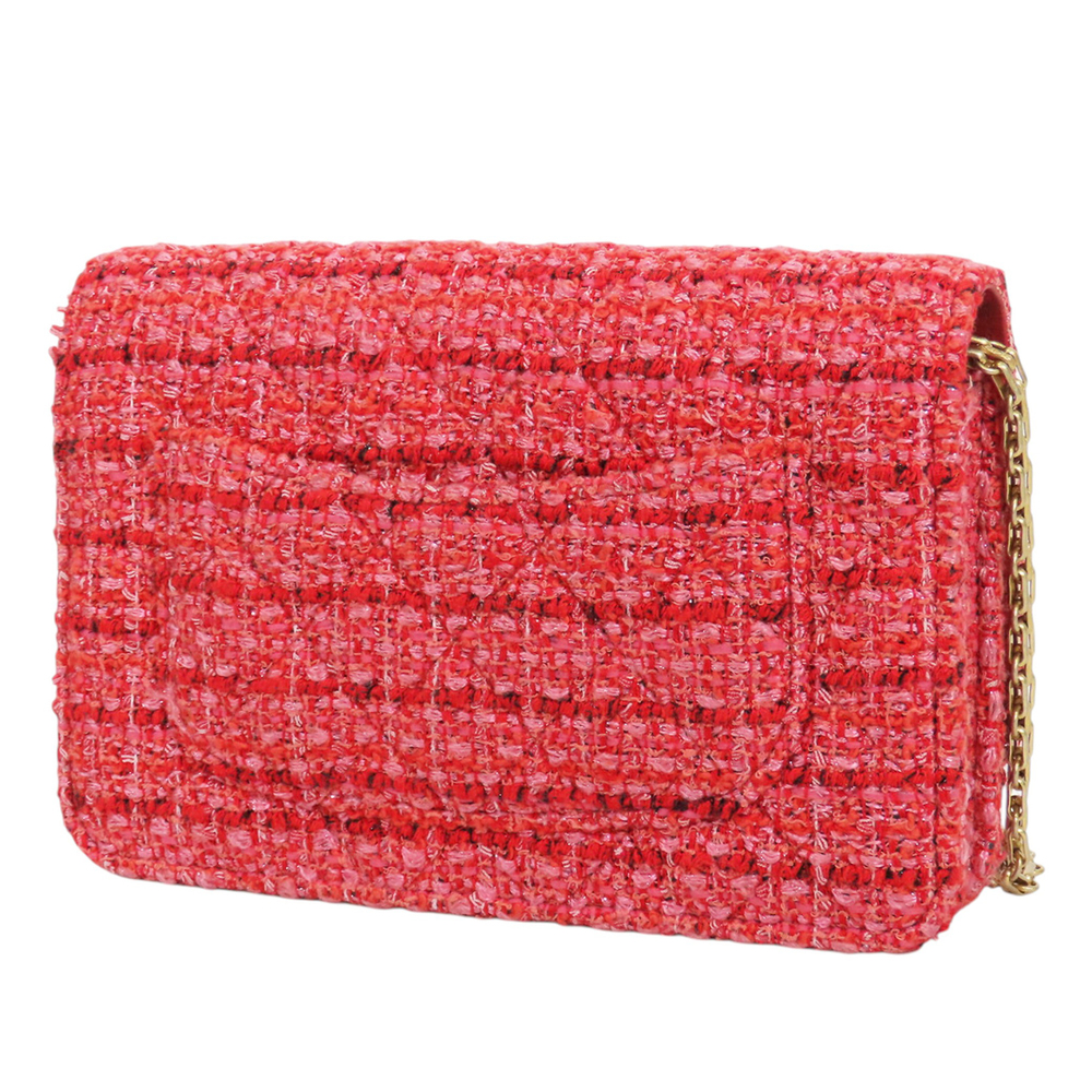 Pre-Loved Chanel Quilted Tweed Reissue 2.55 Wallet On Chain - Picture 2 of 12